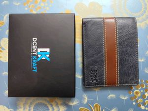 Dcent Kraft Genuine Leather Wallet with brand Box