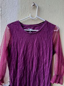 New Purple Top 💜with Mesh Sleeves🪻