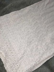 White Eyelet Wide Leg Pants