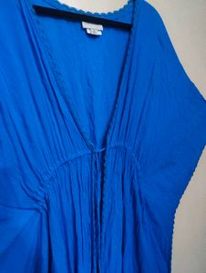 Blue Cover-Up Kaftan Style