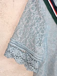 Trendy Ladies Lace Top Blue 💙