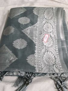 Elegant Grey Saree