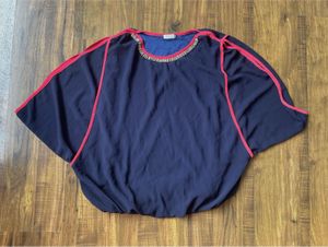 Stonework Neckline Top