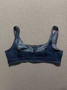 PrettyLittleThing Denim Bralette
