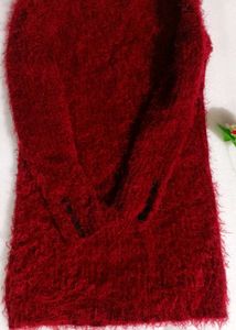 Korean Furr Long Sweater With Free Gift 🎁