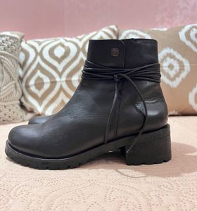 Dark brown Leather Ankle Boots