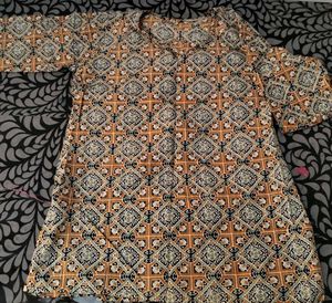 Patterned Tunic Top Short Kurti