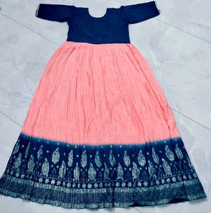 Elegant Embroidered Umbrella Gown Set