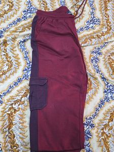 Maroon Side Stripe Joggers