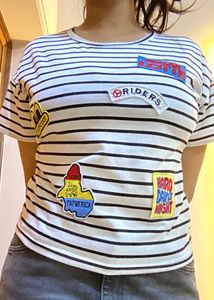 Striped Patch Tee