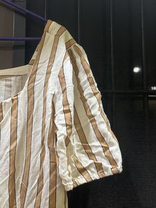 Striped Button-Down Mini Dress