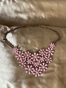Pink & Gold Double Sided Statement Necklace