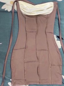 Combo Of Red And Brown Dress