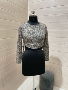 Shein Animal Print Crop Top