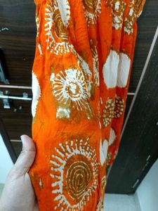 Orange Print Dress