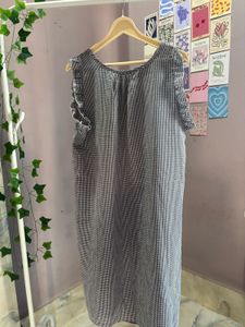 Plaid Linen Cotton Dress