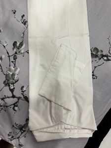 White Half Sleeve Cotton Shirt For Women.