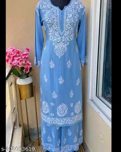 Pure Rayon Kurta Plazo Set 😍