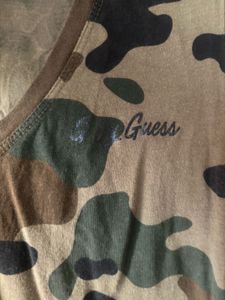 Guess Camouflage Sequined Back T Shirt