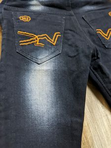 Boys Casual Black Mid Rise Jeans