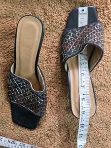 stelatoes Stylish Black Embellished Heels uk 4