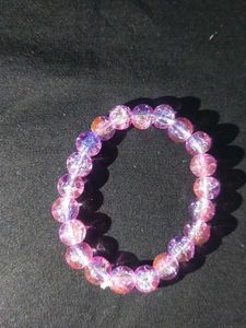 Pink Crystal Bead Bracelet