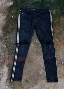 Striped Denim Pants