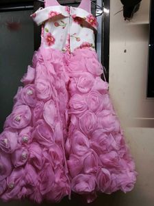 Pink  gown Floral Girls Dress