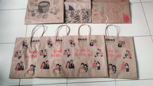 Reusable Grocery Bags (Set of 6) Paper Bag