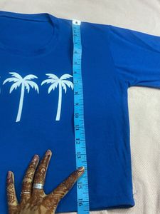 Blue Palm Tree Graphic Tee