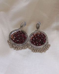 Resin Real Rose Earrings