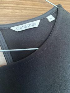 Elegant Cold Shoulder Black Dress