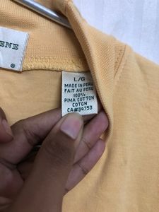 Fairway &amp; Greene Yellow Long Sleeve T Shirt