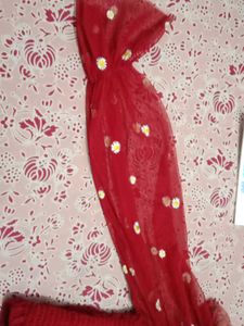 Red Floral Off-Shoulder Crop Top