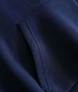 Navy Blue Cropped Hoodie