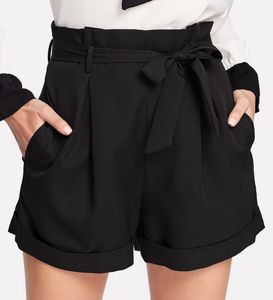 Polysatin Shorts With Detachable Belt
