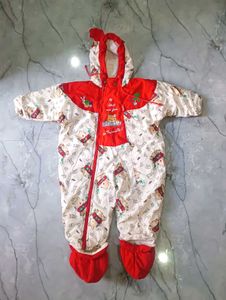 Tim Pouce Cute Bear Print Baby Snowsuit