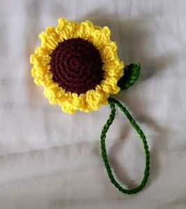 Crochet Sunflower Charm