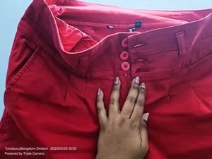 High Waist Red Skinny Thicker Jegging