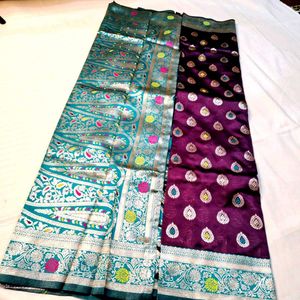 Peacock Katan Silk Saree