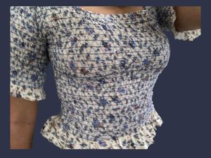 Floral Smocked Peplum Top