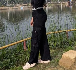 Sale❗️Black Wide Leg Cargo Pants