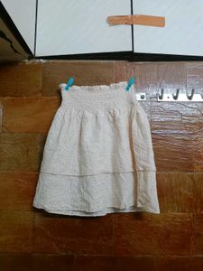 Tiered Eyelet Mini Skirt