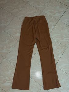 Brown Flared Leg Trousers