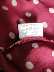 Red Polka dot Tie-up Crop Top