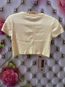 H&amp;M Divided Ribbed Crop Top