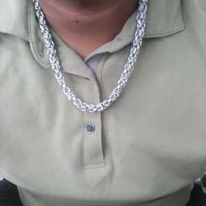 Slightly Used Pure Silver Byzantine Chain 106.390