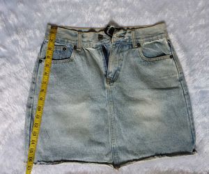 Light Wash Denim Mini Skirt