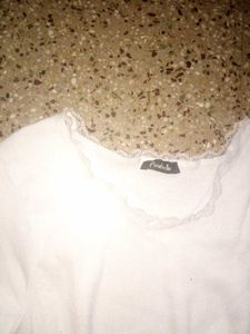 White Top With Lace Detailing
