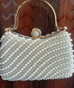 Pearl &amp; Diamond Evening Clutch